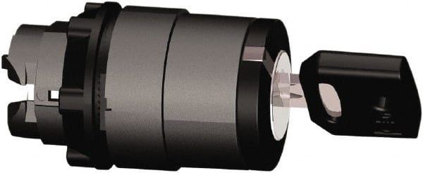 Schneider Electric - 22mm Mount Hole, 2 Position, Key Operated, Selector Switch Only - Black, Maintained (MA), Shock, Vibration and Water Resistant - Exact Tooling