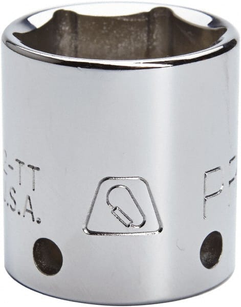 Proto - 5/8", 3/8" Drive, Standard Hand Socket - 12 Points, 1-1/8" OAL, Steel, Chrome Finish - Exact Tooling