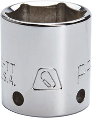 Proto - 7/8", 3/8" Drive, Deep Hand Socket - 12 Points, 2-3/4" OAL, Steel, Chrome Finish - Exact Tooling