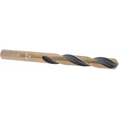 Import - 0.386" High Speed Steel, 135° Point, Round with Flats Shank Maintenance Drill Bit - Exact Tooling