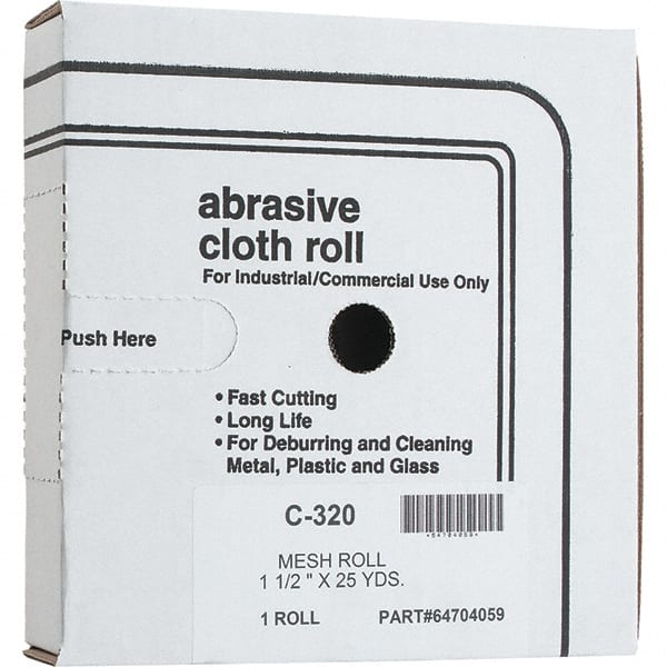 Made in USA - Shop Rolls   Abrasive Material: Silicon Carbide    Roll Width (Inch): 1-1/2 - Exact Tooling