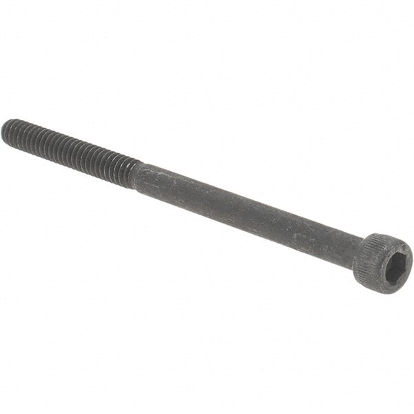 Value Collection - #10-24 UNC Hex Socket Drive, Socket Cap Screw - Alloy Steel, Black Oxide Finish, Partially Threaded, 3" Length Under Head - Exact Tooling