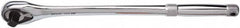 Proto - 1/2" Drive Pear Head Tethered Ratchet - Full Polish Chrome Finish, 15" OAL, 45 Gear Teeth, Long Handle - Exact Tooling