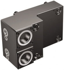 Sandvik Coromant - Left Hand Cut, C5 Modular Connection, Adapter/Mount Lathe Modular Clamping Unit - 50mm Square Shank Diam, 3.189" OAL, Through Coolant - Exact Tooling