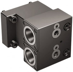 Sandvik Coromant - Left Hand Cut, C4 Modular Connection, Adapter/Mount Lathe Modular Clamping Unit - 40mm Square Shank Diam, 4.685" OAL, Through Coolant - Exact Tooling