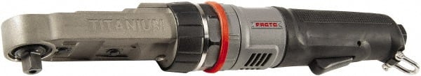 Proto - 3/8" Drive, 350 RPM, 65 Ft/Lb Torque Ratchet Wrench - Inline Handle, 3.7 CFM, 90 psi, 1/4" NPT Inlet - Exact Tooling