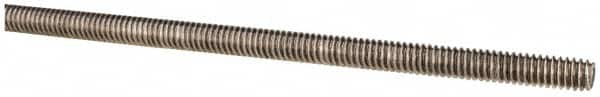 Made in USA - 1/4-20 UNC (Coarse), 3' Long, Stainless Steel Threaded Rod - Right Hand Thread - Exact Tooling