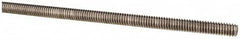 Made in USA - 1/4-20 UNC (Coarse), 3' Long, Stainless Steel Threaded Rod - Right Hand Thread - Exact Tooling