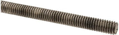 Made in USA - 5/16-18 UNC (Coarse), 3' Long, Stainless Steel Threaded Rod - Right Hand Thread - Exact Tooling
