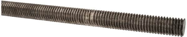 Made in USA - 1/2-13 UNC (Coarse), 3' Long, Stainless Steel Threaded Rod - Right Hand Thread - Exact Tooling