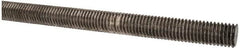 Made in USA - 1/2-13 UNC (Coarse), 3' Long, Stainless Steel Threaded Rod - Right Hand Thread - Exact Tooling