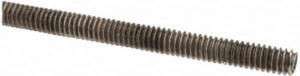 Made in USA - 1/4-20 UNC (Coarse), 6' Long, Stainless Steel Threaded Rod - Right Hand Thread - Exact Tooling