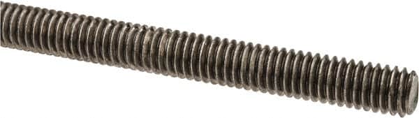 Made in USA - 5/16-18 UNC (Coarse), 6' Long, Stainless Steel Threaded Rod - Right Hand Thread - Exact Tooling