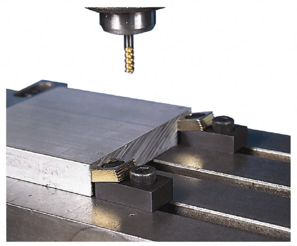 Mitee-Bite 1.94" OAL, 3/4" T slot, 17,792.89 N Holding Force, Steel, T Slot Toe Clamp 0.62" Body Height, 1" Jaw Wide x 0.38" Jaw Height, 1" Overall Height, 1.12" Wide - Exact Tooling