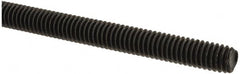 Value Collection - 5/16-18 UNC (Coarse), 6' Long, Medium Carbon Steel Threaded Rod - Black Oxide Finish, Right Hand Thread - Exact Tooling
