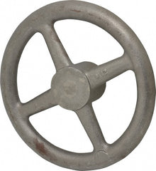 Made in USA - 12", Straight Handwheel - 3" Hub, Cast Iron, Plain Finish - Exact Tooling