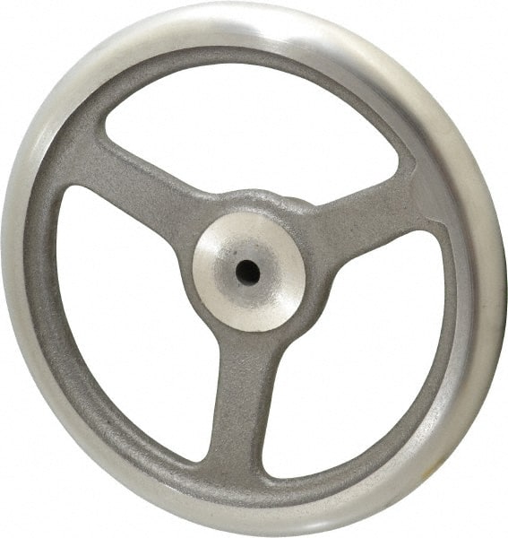 Made in USA - 10", Offset Handwheel - 2-1/8" Hub, Cast Iron, Plain Finish - Exact Tooling