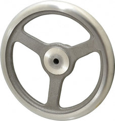 Made in USA - 10", Offset Handwheel - 2-1/8" Hub, Cast Iron, Plain Finish - Exact Tooling