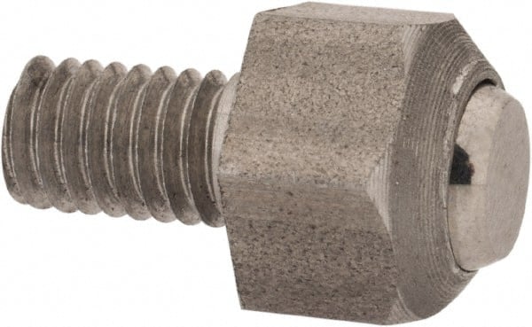 De-Sta-Co - M6 Thread, Swivel Thrust Pad - 7° Pivot Angle, For Use with Variable Stroke Straight-Line Action - Exact Tooling