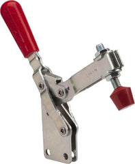 De-Sta-Co - 600 Lb Holding Capacity, Vertical Handle, Manual Hold Down Toggle Clamp - 58° Handle Movement, 103° Bar Opening, U-Bar, Straight Base, Electro-Plated Zinc, Carbon Steel - Exact Tooling