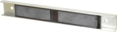 Eclipse - 30 Max Pull Force Lb, 12" Long x 1-1/2" Wide x 5/8" Thick, Rectangular Channel, Ceramic Fixture Magnet - 212°F Max Operating Temp, 0.01" Mounting Hole Diam, Stainless Steel Housing - Exact Tooling
