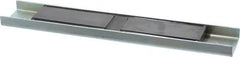 Eclipse - 45 Max Pull Force Lb, 12" Long x 2" Wide x 5/8" Thick, Rectangular Channel, Ceramic Fixture Magnet - 212°F Max Operating Temp, 0.01" Mounting Hole Diam, Stainless Steel Housing - Exact Tooling