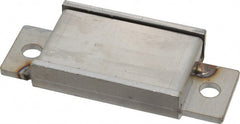 Mag-Mate - 15.5 Max Pull Force Lb, 3-1/4" Long x 1-3/8" Wide x 9/16" Thick, End Mount Horseshoe, Ceramic Fixture Magnet - 300°F Max Operating Temp, 2-5/8mm Mounting Hole Diam, 1/4-20 M6 Mounting Hole, Stainless Steel Housing - Exact Tooling
