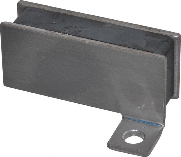Mag-Mate - 17.5 Max Pull Force Lb, 2" Long x 1-5/8" Wide x 1" Thick, Sandwiched, Ceramic Fixture Magnet - 300°F Max Operating Temp, 1-1/2mm Mounting Hole Diam, 10-24 M5 Mounting Hole, Steel Housing - Exact Tooling