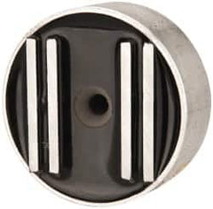 Mag-Mate - 1" Long x 2-1/2" Diam x 1" High, 1 Mounting Hole, 4 Poles, Cylindrical Neodymium Rare Earth Holding Magnet - 40 Lb Average & 90 Lb Max Pull Force, 1/4 Mounting Hole, Through Hole Style, 200°F Max Operating Temp - Exact Tooling