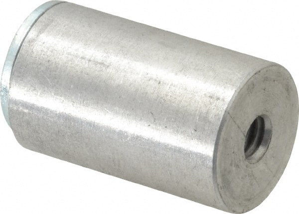 Mag-Mate - 1/4-2 Thread, 3/4" Diam, 1-3/16" High, 18 Lb Average Pull Force, Neodymium Rare Earth Pot Magnet - 1/4" Tapped Hole Depth, Aluminum Insulated - Exact Tooling