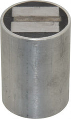 Mag-Mate - 5/16-18 Thread, 1-1/2" Diam, 2-1/16" High, 102 Lb Average Pull Force, Neodymium Rare Earth Pot Magnet - 5/16" Tapped Hole Depth, Aluminum Insulated - Exact Tooling