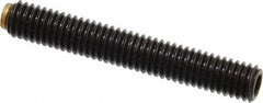 J.W. Winco - M6x1.00 Metric Coarse, 40mm Length of Thread, Soft Tip Point Set Screw - Grade 5.8 Steel, 3mm Key - Exact Tooling