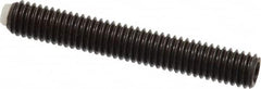 J.W. Winco - M6x1.00 Metric Coarse, 40mm Length of Thread, Soft Tip Point Set Screw - Grade 5.8 Steel, 3mm Key - Exact Tooling