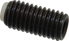 J.W. Winco - M10x1.50 Metric Coarse, 20mm Length of Thread, Soft Tip Point Set Screw - Grade 5.8 Steel, 5mm Key - Exact Tooling