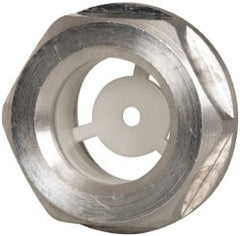 J.W. Winco - G 1/2 Thread, 23mm Distance Across Flats, Aluminum Oil Level Sight Glasses - 26mm Flange Diameter, 7.5mm Head Height, 8.5mm Length Under Head - Exact Tooling