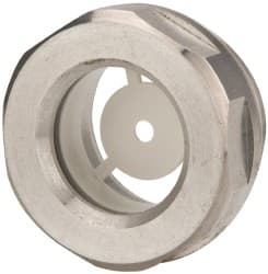 J.W. Winco - M27x1.5 Thread, 30mm Distance Across Flats, Aluminum Oil Level Sight Glasses - 32mm Flange Diameter, 8mm Head Height, 9mm Length Under Head - Exact Tooling