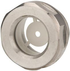 J.W. Winco - M27x1.5 Thread, 30mm Distance Across Flats, Aluminum Oil Level Sight Glasses - 32mm Flange Diameter, 8mm Head Height, 9mm Length Under Head - Exact Tooling