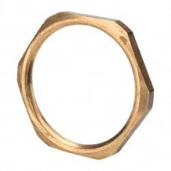 J.W. Winco - G 1-1/4 Thread, 46mm Distance Across Flats, Brass Oil Level Sight Glasses - 5.5mm Head Height - Exact Tooling