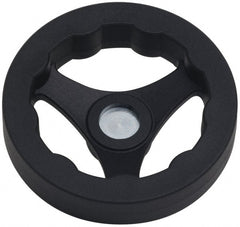 J.W. Winco - 125mm, Handwheel - 24mm Hub, Plastic, Plain Finish - Exact Tooling