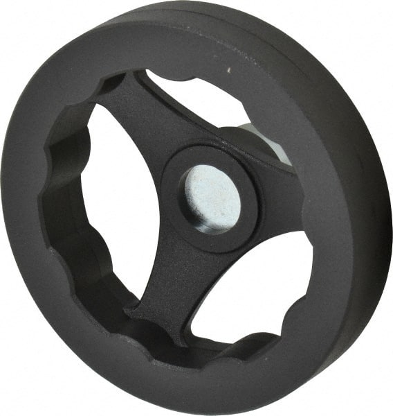 J.W. Winco - 100mm, Handwheel - 24mm Hub, Plastic, Plain Finish - Exact Tooling