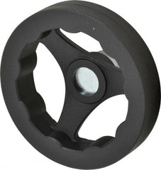 J.W. Winco - 100mm, Handwheel - 24mm Hub, Plastic, Plain Finish - Exact Tooling