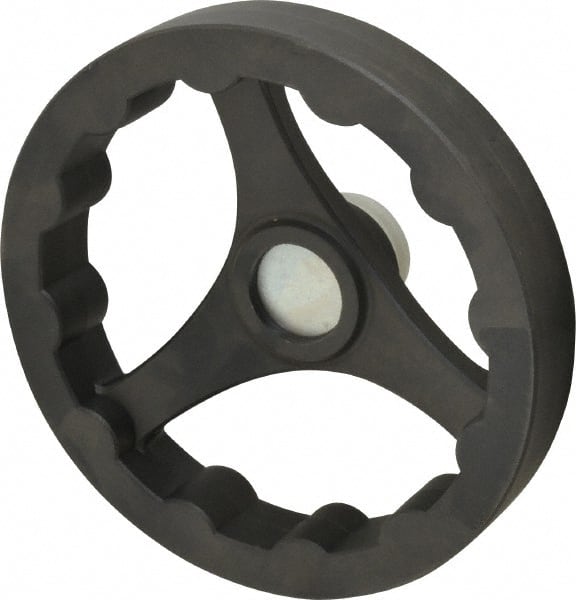 J.W. Winco - 200mm, Handwheel - 40mm Hub, Plastic, Plain Finish - Exact Tooling