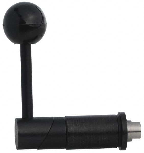 TE-CO - Tapered Cam Action Indexing Plunger - 1.1265" Body Diam, 1-1/2" Body Length, 3-1/2" Handle Length, 3/8" Plunger Projection - Exact Tooling
