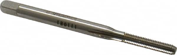 Heli-Coil - #2-56 UNC, H1, 3 Flute, Bottoming Chamfer, Bright Finish, High Speed Steel Hand STI Tap - 1-7/8" OAL, 9/16" Thread Length, 3/16" Square Length, 0.11" Square Size, 3B Class of Fit - Exact Tooling