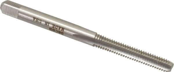 Heli-Coil - #6-32 UNC, H2, 3 Flute, Bottoming Chamfer, Bright Finish, High Speed Steel Hand STI Tap - 2-3/8" OAL, 7/8" Thread Length, 1/4" Square Length, 0.152" Square Size, 3B Class of Fit - Exact Tooling