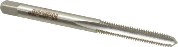 Heli-Coil - #6-32 UNC, H2, 3 Flute, Plug Chamfer, Bright Finish, High Speed Steel Hand STI Tap - 2-3/8" OAL, 7/8" Thread Length, 1/4" Square Length, 0.152" Square Size, 3B Class of Fit - Exact Tooling