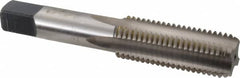 Heli-Coil - 5/8-11 UNC, H3, 4 Flute, Bottoming Chamfer, Bright Finish, High Speed Steel Hand STI Tap - 4-1/4" OAL, 2" Thread Length, 11/16" Square Length, 0.442" Square Size, 3B Class of Fit - Exact Tooling