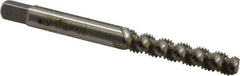 Heli-Coil - #8-32 UNC, 3 Flute, Bottoming Chamfer, Bright Finish, High Speed Steel Spiral Flute STI Tap - Right Hand Flute, 2-3/8" OAL, 0.22" Shank Diam, 15/16" Thread Length, 3B Class of Fit - Exact Tooling
