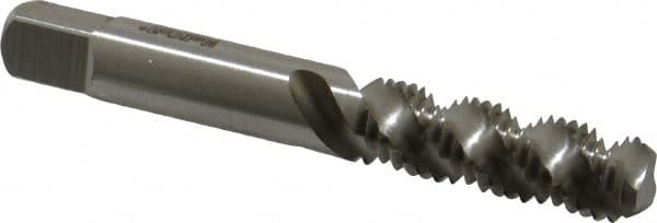 Heli-Coil - 5/16-18 UNC, 3 Flute, Bottoming Chamfer, Bright Finish, High Speed Steel Spiral Flute STI Tap - Right Hand Flute, 2-15/16" OAL, 0.381" Shank Diam, 1-1/4" Thread Length, 3B Class of Fit - Exact Tooling
