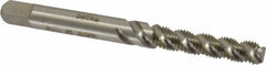 Heli-Coil - #8-36 UNF, 3 Flute, Bottoming Chamfer, Bright Finish, High Speed Steel Spiral Flute STI Tap - Right Hand Flute, 2-3/8" OAL, 0.22" Shank Diam, 15/16" Thread Length, 3B Class of Fit - Exact Tooling